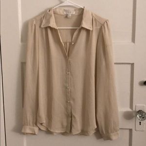 Forever 21 cream button down size s